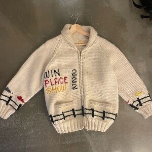 Vintage hand knit horse sweater